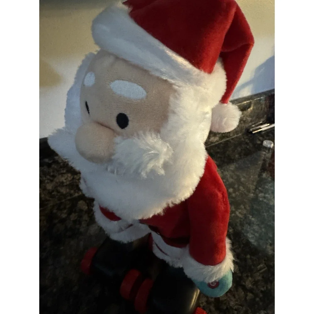 Holiday Home Accents Gemmy Animated Skating Santa Plush - 16''